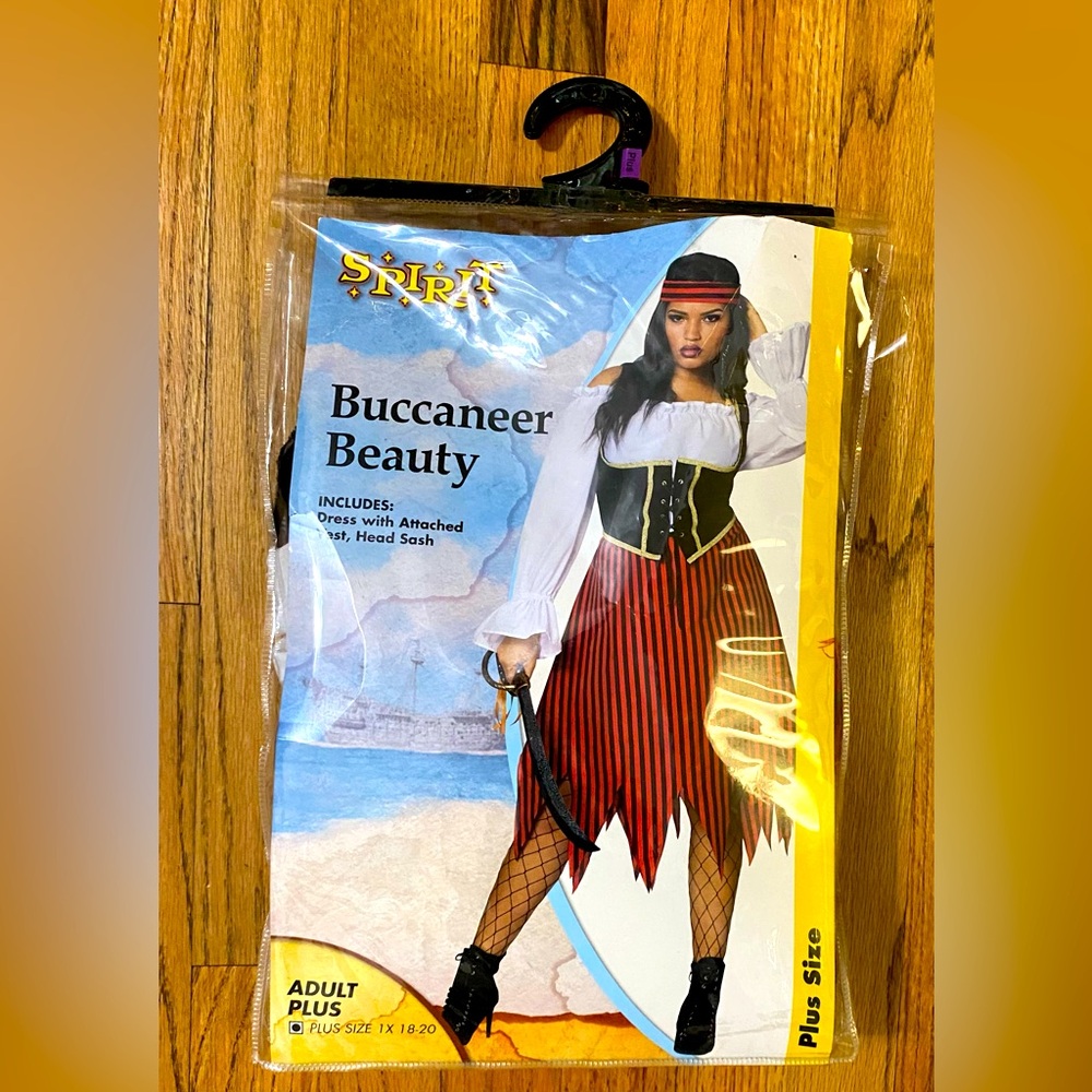 Spirit Halloween Buccaneer Beauty Pirate Maiden Costume Plus Size Adult 16 18